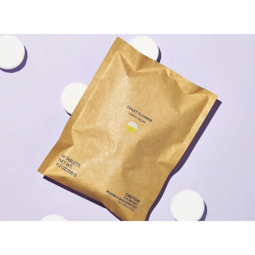 BLUELAND Toilet Cleaner Lemon Cedar Refill Bag 14 Tablets New
